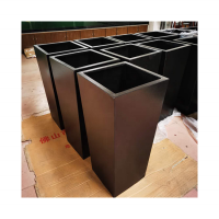 Customized Decorative Gardening Tall Square Planters Round Corten Steel Planter